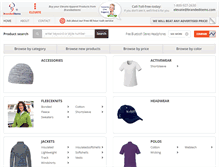 Tablet Screenshot of elevatesportswear.com